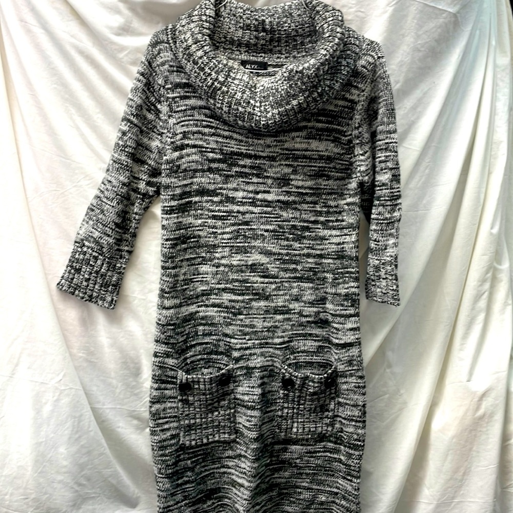 Alyssa turtle neck sweater dress ladies sz M